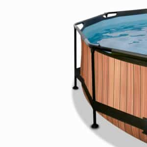 Piscine avec pompe filtrante à sable enfant Exit Toys Wood 244 x 76 cm