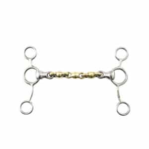 Pelham pour cheval en laiton avec embouchure waterford Premier Equine