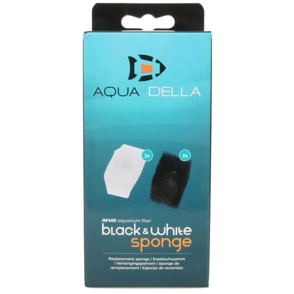 Éponge Aqua Della noir et blanc Af-200 (x4)