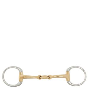 Mors de filet double brisures pour cheval BR Equitation Soft Contact