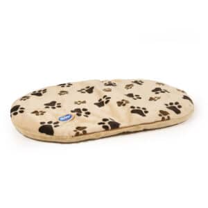 Coussin pour chien ovale avec empreinte de patte Duvoplus