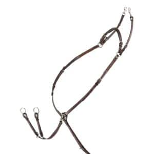 Collier de chasse pour cheval avec martingale amovible et élastique Equiline