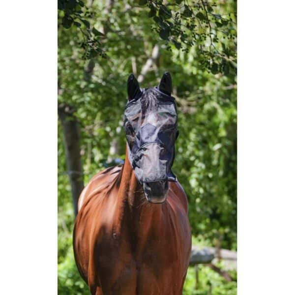 Masque anti-mouches à filet fin pour cheval Equithème