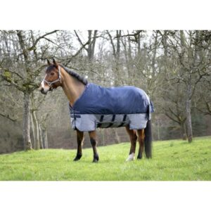 Couverture d'extérieur pour cheval avec ceinture ventrale Equithème Tyrex 600 D 0g