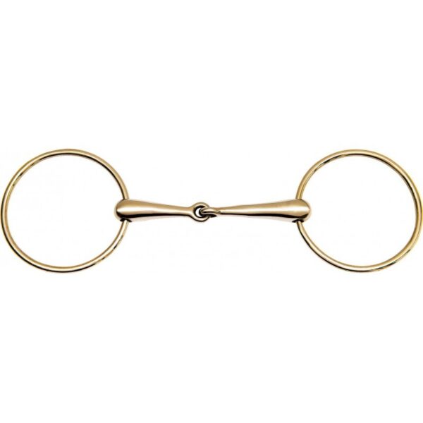 Mors 2 grands anneaux maillechort pour cheval Feeling