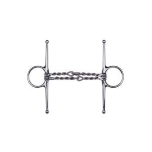 Mors aiguille pour cheval double embouchure torsadée Feeling