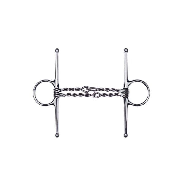 Mors aiguille pour cheval double embouchure torsadée Feeling