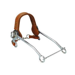 Mors hackamore pour cheval en acier chromé Feeling