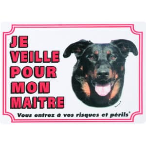 Panneau de signalisation Flamingo Attention Au Chien Fr Beauceron