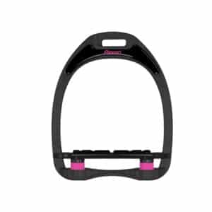 Étriers aluminium Plat Grip Noir/Noir/Rose Flex-On