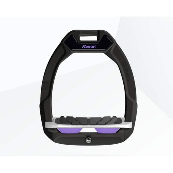 Étriers de sécurité d’équitation Incliné Grip Noir/Gris/Violet Flex-On Safe-On