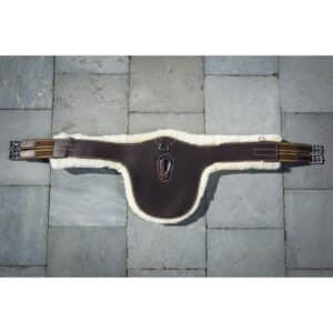 Sangle bavette d'équitation cuir/mouton HFI