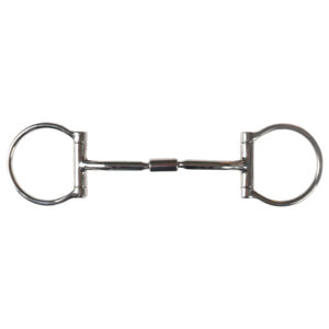 Mors 2 anneaux pour cheval double joint avec rouleau Horka