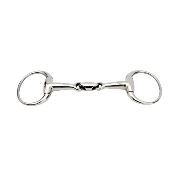 Mors 2 anneaux pour cheval double joint inox Horka