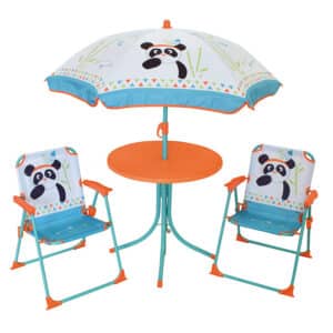 Table + 2 chaises + parasol enfant Fun House Indian Panda