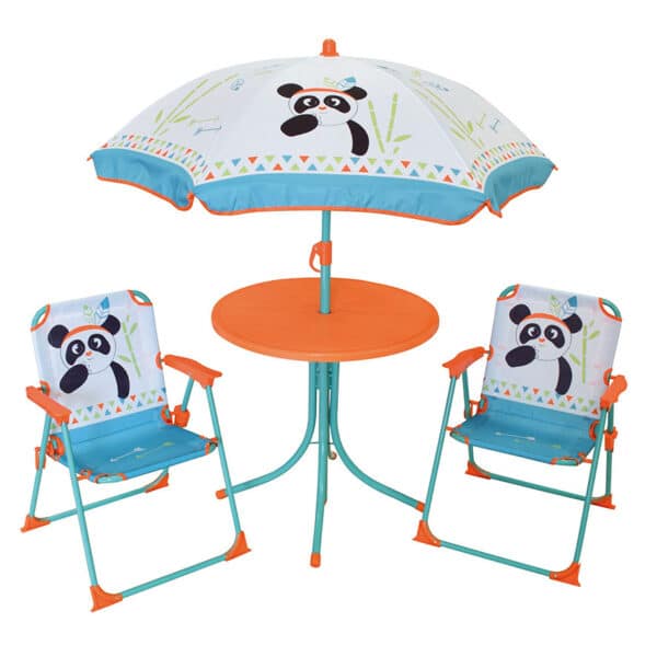 Table + 2 chaises + parasol enfant Fun House Indian Panda