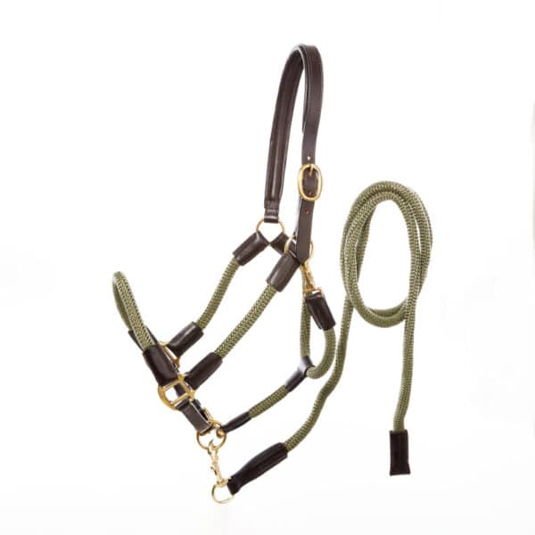 Licol pour cheval en cuir avec corde Kavalkade Cavo