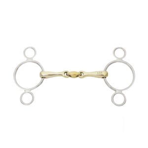 Mors 3 anneaux pour cheval double brisure Kavalkade KavalBit - 16 mm