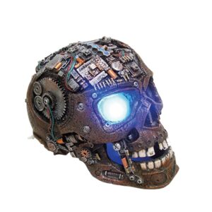 Décoration d'aquarium crâne cyborg avec LED Nobby Pet