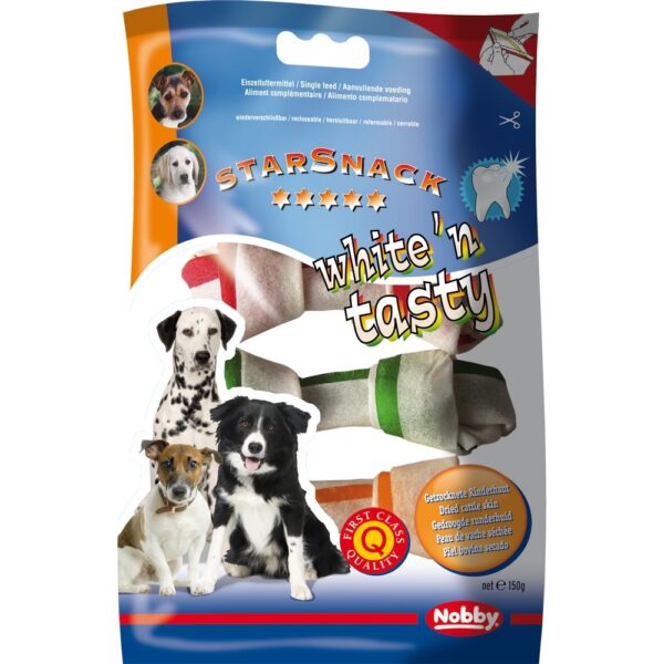 Os à mâcher noué Nobby Pet White'n Tasty 150 g