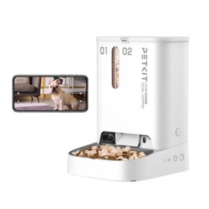 Distributeur de croquettes automatique automatique connecté double avec caméra pour animaux Petkit YumShare Dual-hopper 5L