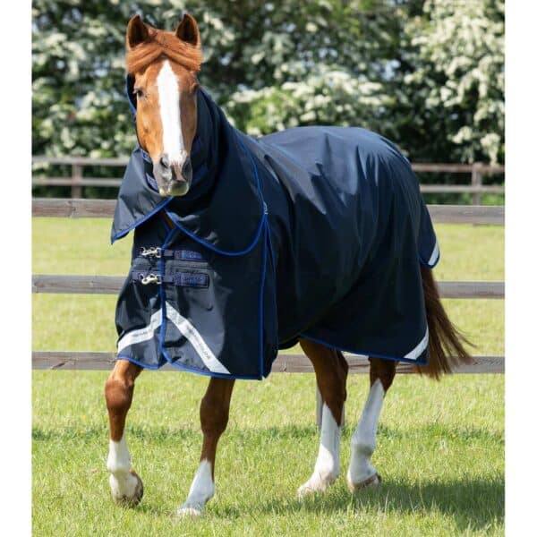 Couverture d'extérieur imperméable pour cheval avec couvre-cou Premier Equine Buster 40g