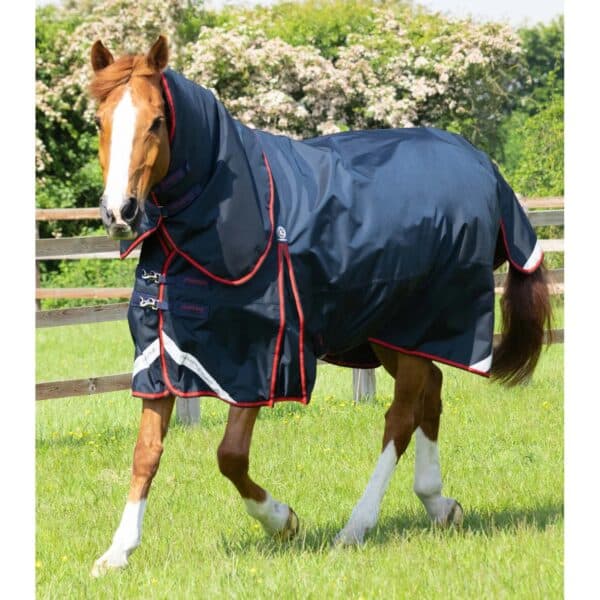 Couverture d'extérieur imperméable pour cheval avec couvre-cou Premier Equine Buster 250 g