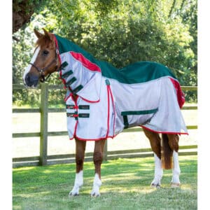 Couverture anti-mouches pour cheval avec sursangles Premier Equine Buster Stay-Dry Super Lite