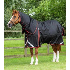 Couverture d'extérieur imperméable pour cheval avec couvre-cou Premier Equine Buster 420 g Classic