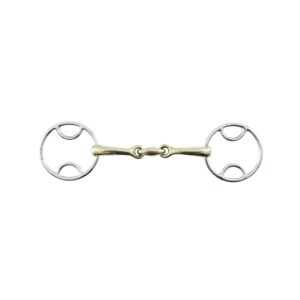 Mors double brisure pour cheval en laiton 3 effets Premier Equine