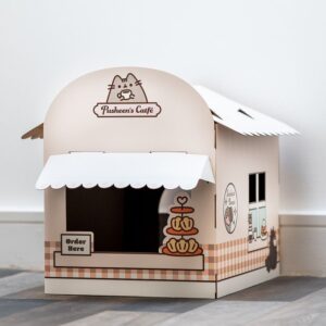 Maison pour chat 100% carton à monter soi-même pusheen catfé - café bistrot chat Puckator