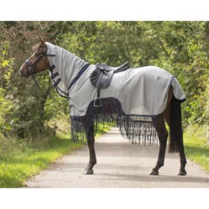 Couverture anti-mouches pour cheval avec franges QHP