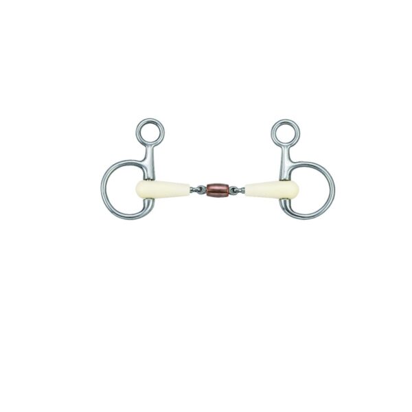 Mors baucher double joint pour cheval Soyo Happy Mouth