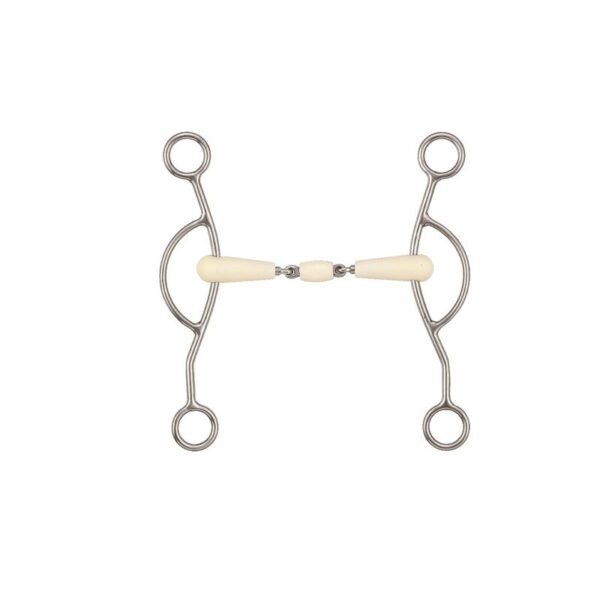 Mors américain pour cheval bâillon coulissante double articulation +rouleau Soyo Happy mouth