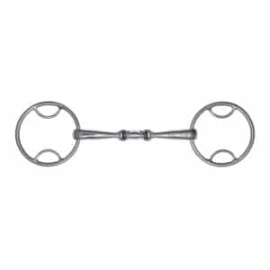 Mors 2 anneaux double brisure pour cheval à effet de mors droit Stübben Easy Control