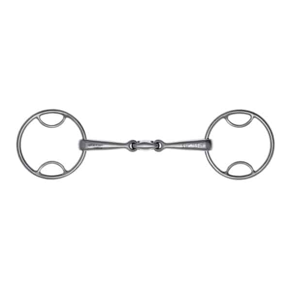 Mors 2 anneaux double brisure pour cheval à effet de mors droit Stübben Easy Control