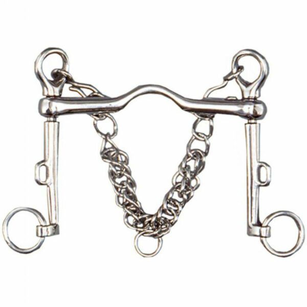 Mors de bride pour cheval en inox avec passage de langue Tattini