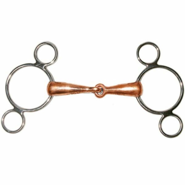 Mors 3 ou 4 anneaux pour cheval canon cuire Tattini Pessoa