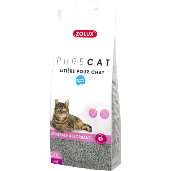 Litière minérale absorbante parfumée pour chats Zolux